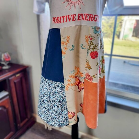 Upcycled Positive Energy Tee Dress S M - Picture 8 of 11